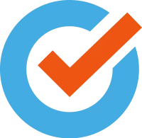 icon-CircleCheck-Bold-Orange icon orange check with blue circle