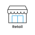 the logo for retail retail